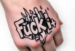 Fuck it tattoo idea