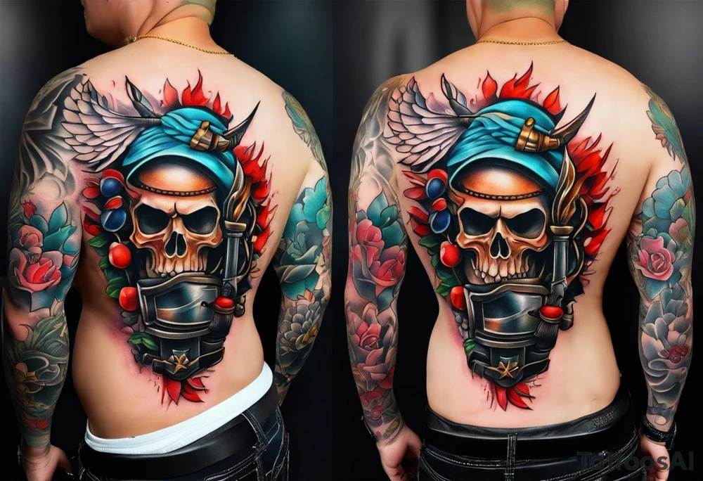 A weapon tucked into my beltline tattoo idea