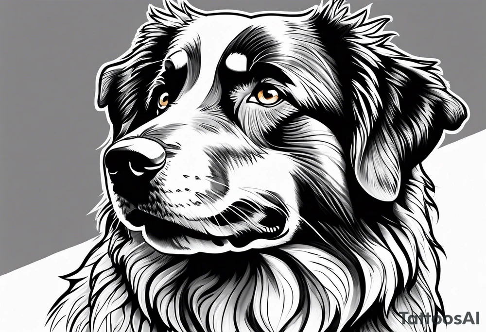 australian shepherd tattoo idea