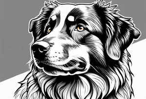 australian shepherd tattoo idea