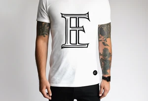 A minimalist tattoo that incorporates the letter E tattoo idea