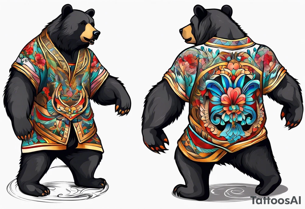 Dancing bear tattoo idea