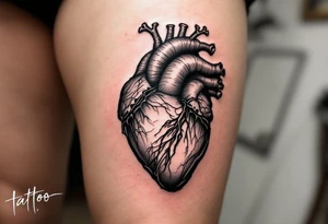 antomically percise heart tattoo idea