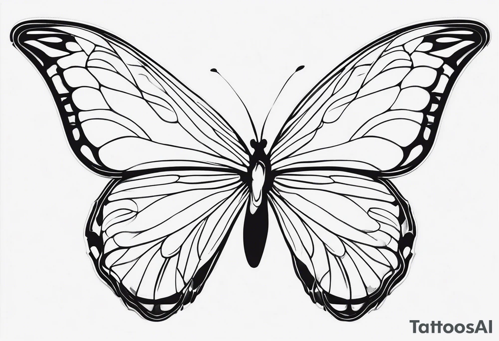 butterfly wings made out of glass tattoo idea