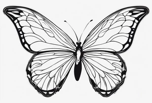butterfly wings made out of glass tattoo idea