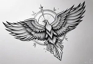 wings tattoo in leg for men tattoo idea