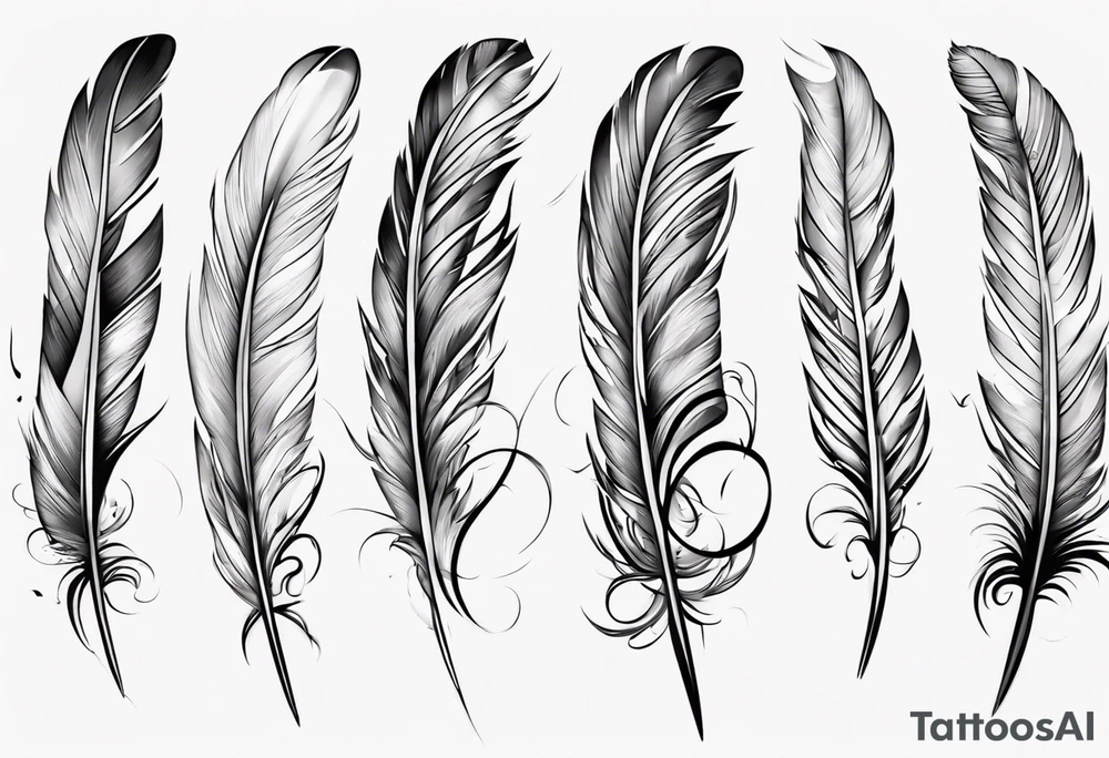 long feather tattoo tattoo idea