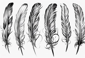 long feather tattoo tattoo idea