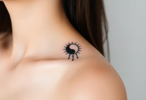 The sun and the moon cascading tattoo idea