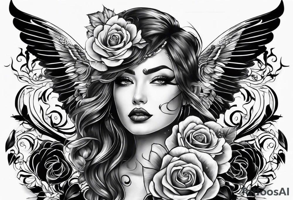 Two face tattoo tattoo idea