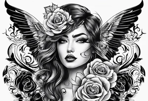 Two face tattoo tattoo idea