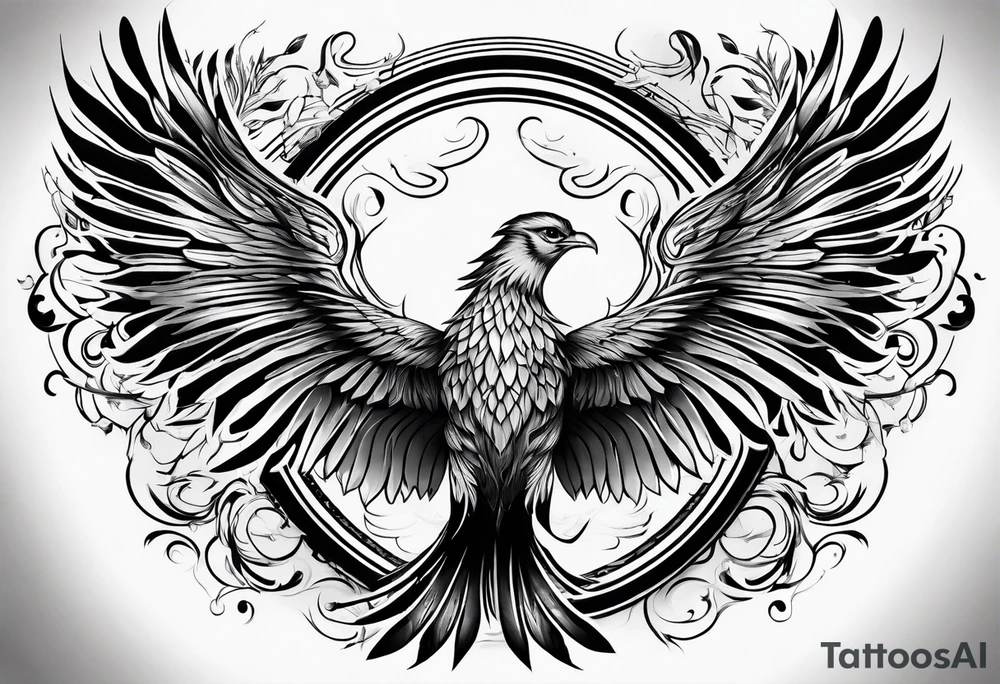 a phoenix symbolizing rebirth tattoo idea