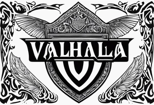 Valhalla stairs  sword shield tattoo idea