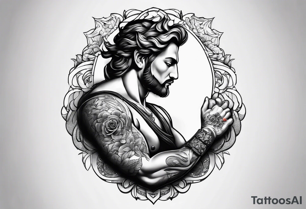 Creation of Adam tattoo idea