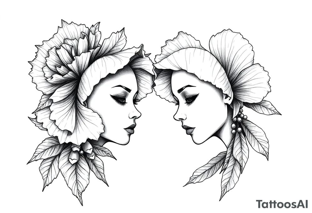 Violet and poppy tried together tattoo idea