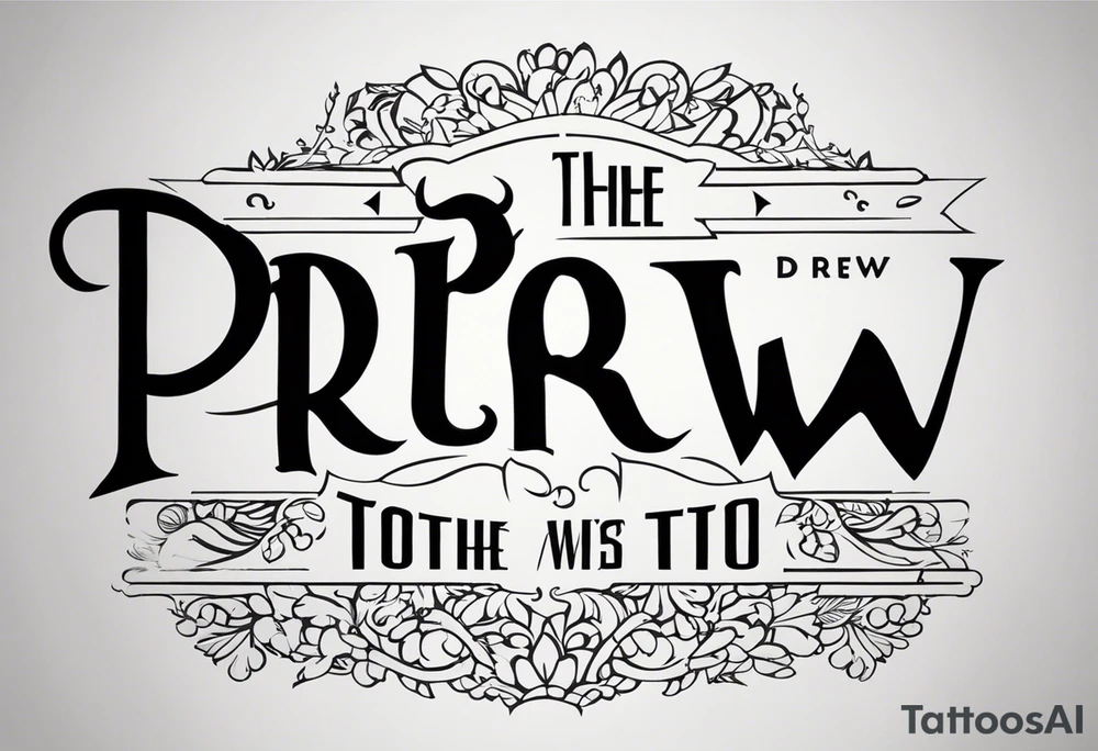 I want the name "Drew" tattoo idea