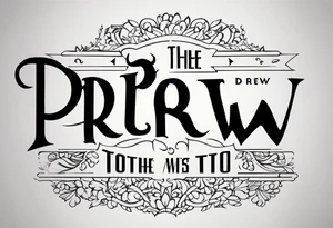 I want the name "Drew" tattoo idea