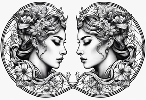 Gemini zodiac tattoo idea