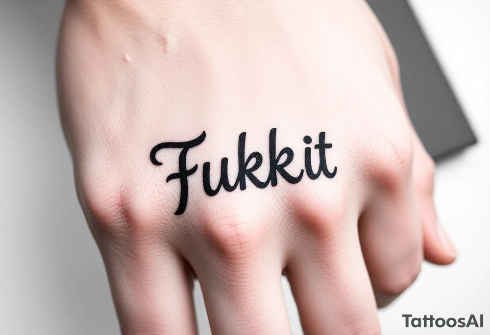 Fuck it tattoo idea
