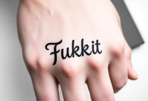 Fuck it tattoo idea