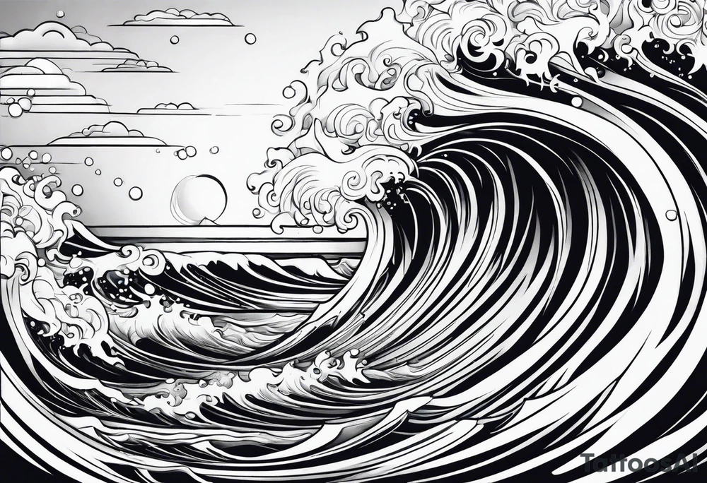 sea water tattoo idea