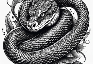 snake wrapped around a sword tattoo idea