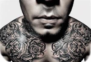 Good vs evil chest piece. tattoo idea