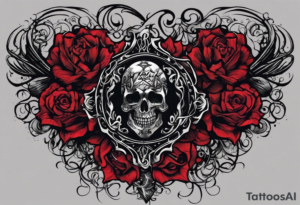 Ok so on my forearm I was wanting like a nitrous bottle with a line going into my veins and like lines weaving in and out of my veins all the way up to my chest and have a turbo heart on my left peck but on the I was also wanting brother hood embedded on the lines tattoo idea