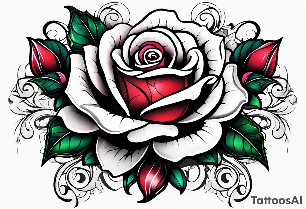 a beautiful rose tattoo idea