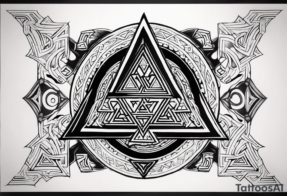 Valhalla valknut shield tattoo idea