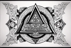 Valhalla valknut shield tattoo idea