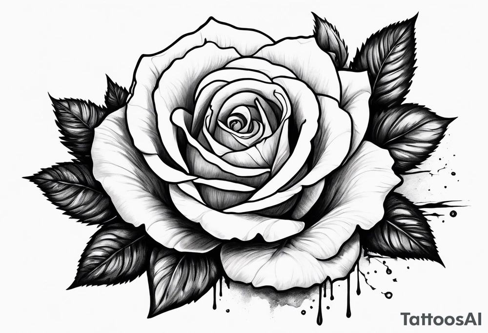 White rose, blood, eternaly yours tattoo idea