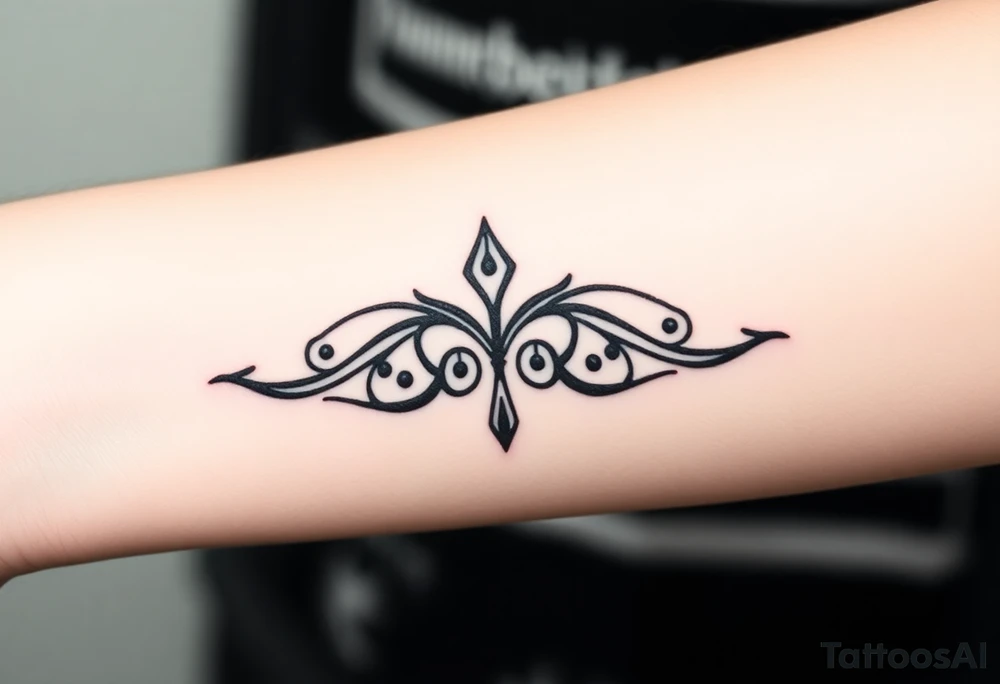 A powerful Viking love rune carved into an ancient stone tattoo idea