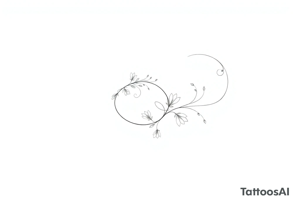 Лилии и размытые линии tattoo idea