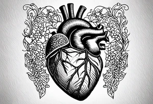 rib cage exposing heart tattoo idea