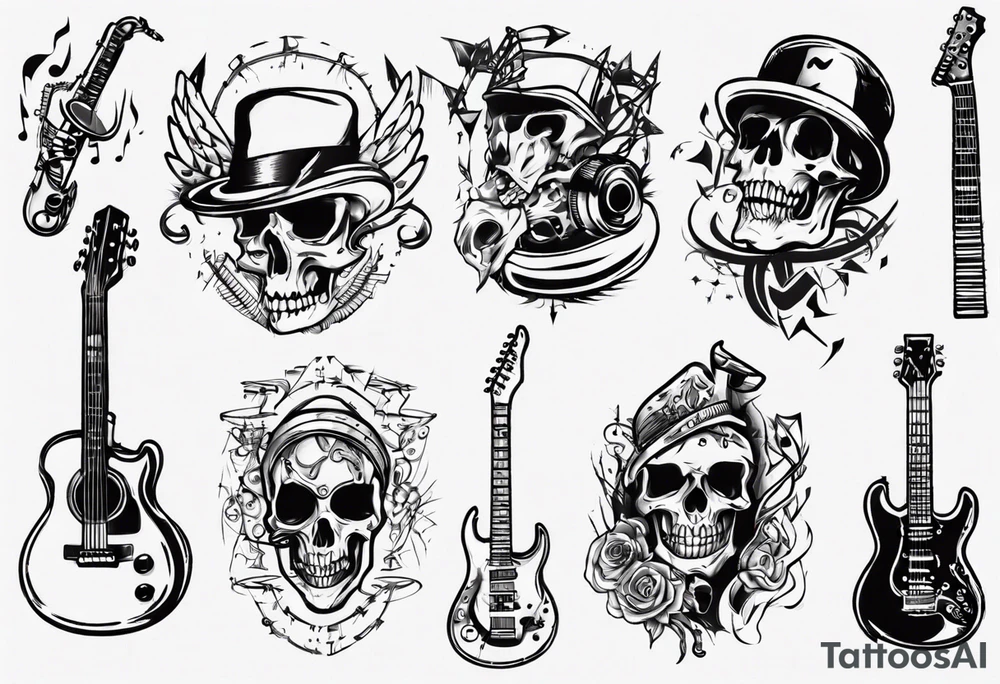 music band tattoo idea