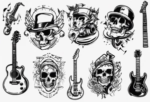 music band tattoo idea