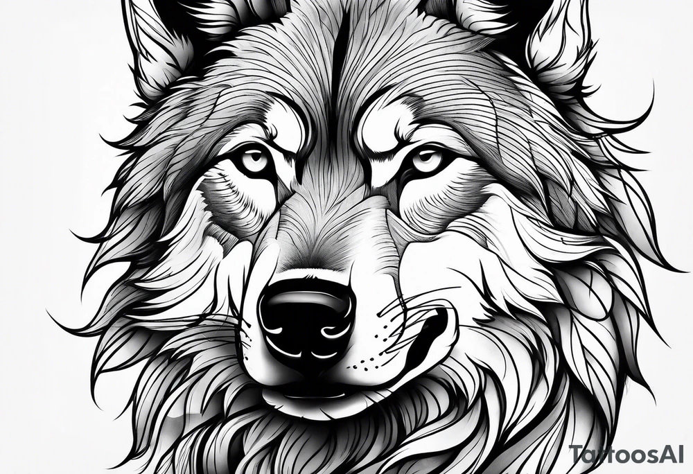 Wolf sleeve tattoo idea