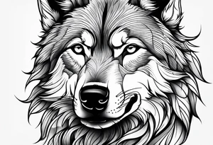 Wolf sleeve tattoo idea