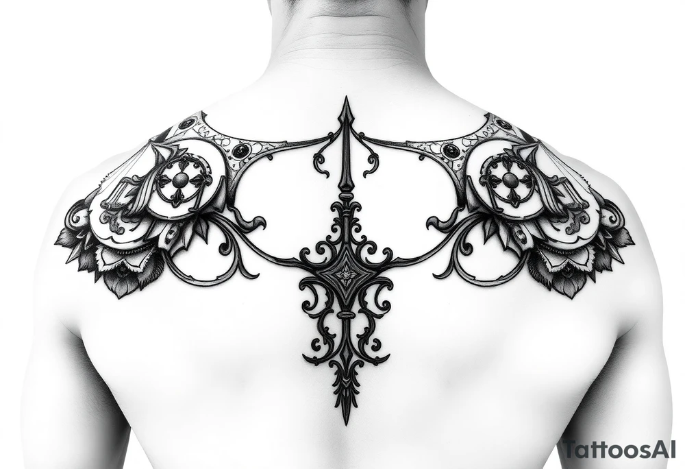Shoulder plate arbor tattoo idea