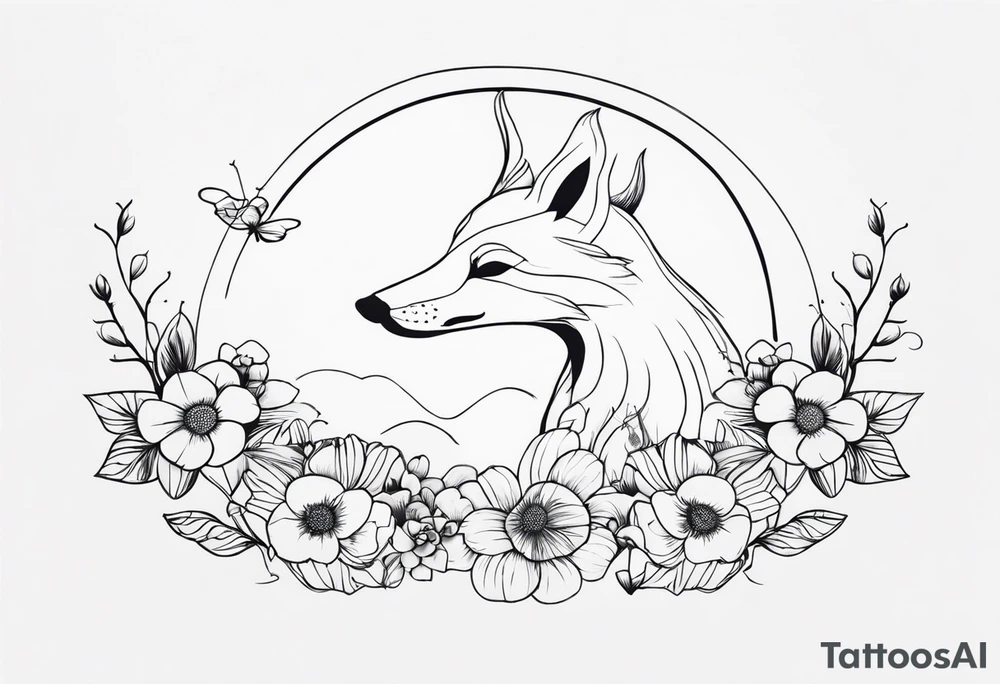 animal, flowers. For remember the death, my dad. and the futur, for being strong tattoo idea
