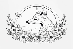 animal, flowers. For remember the death, my dad. and the futur, for being strong tattoo idea