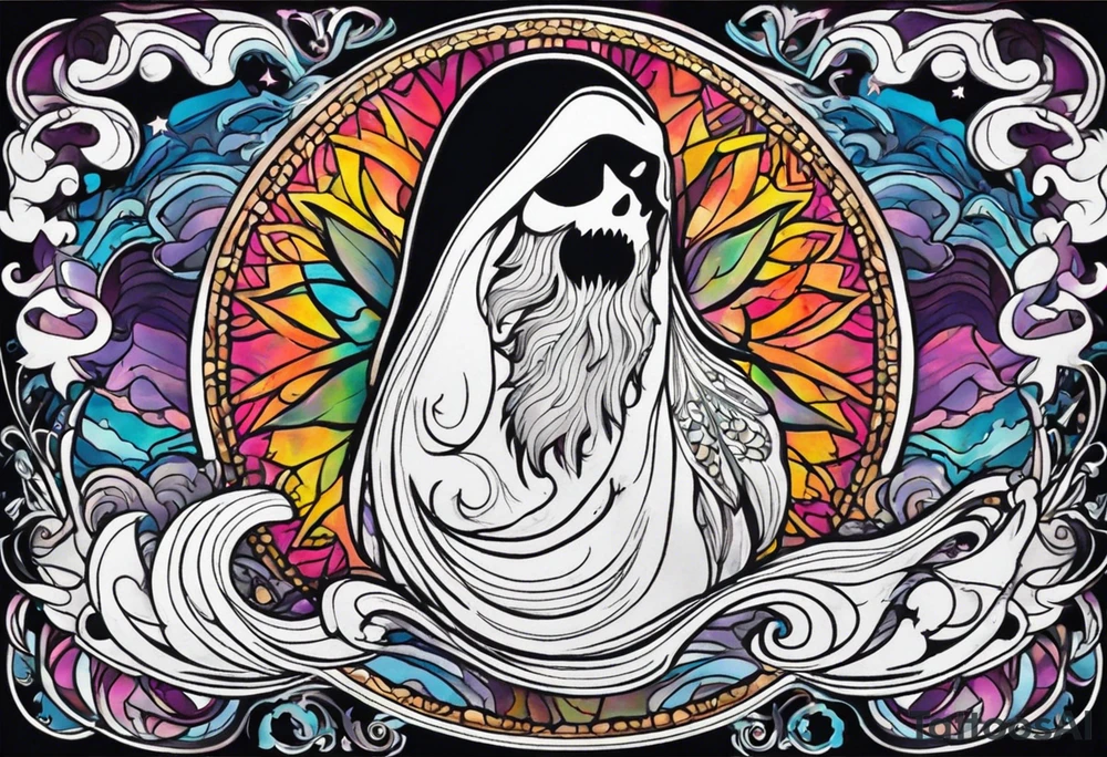 ghost on lsd tattoo idea