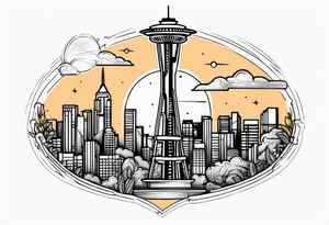 Space needle tattoo idea