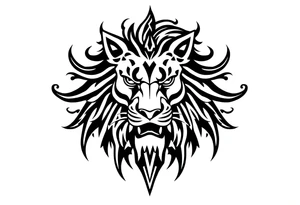 powerful lion tattoo idea