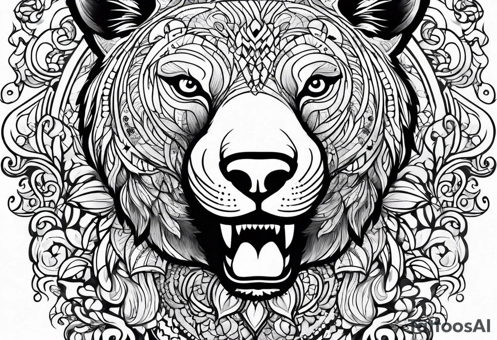 Dancing bear tattoo idea