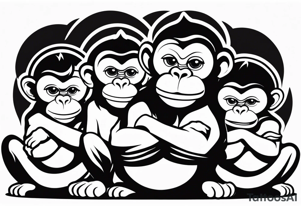 Three wise monkeys tattoo idea