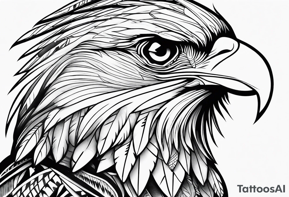 Native American bird tattoo idea