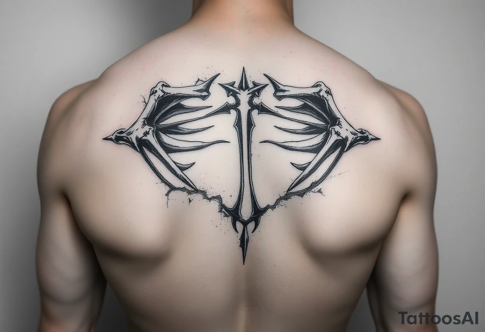 Forearm bones thru ripped skin tattoo idea