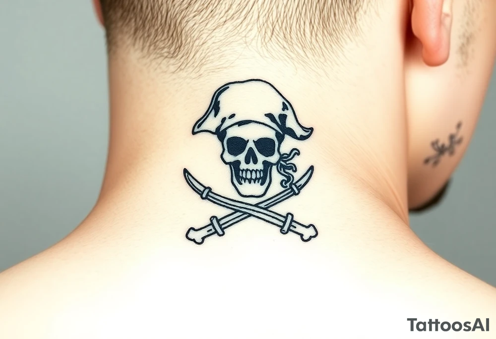 Blackbeards Jolly Roger tattoo idea